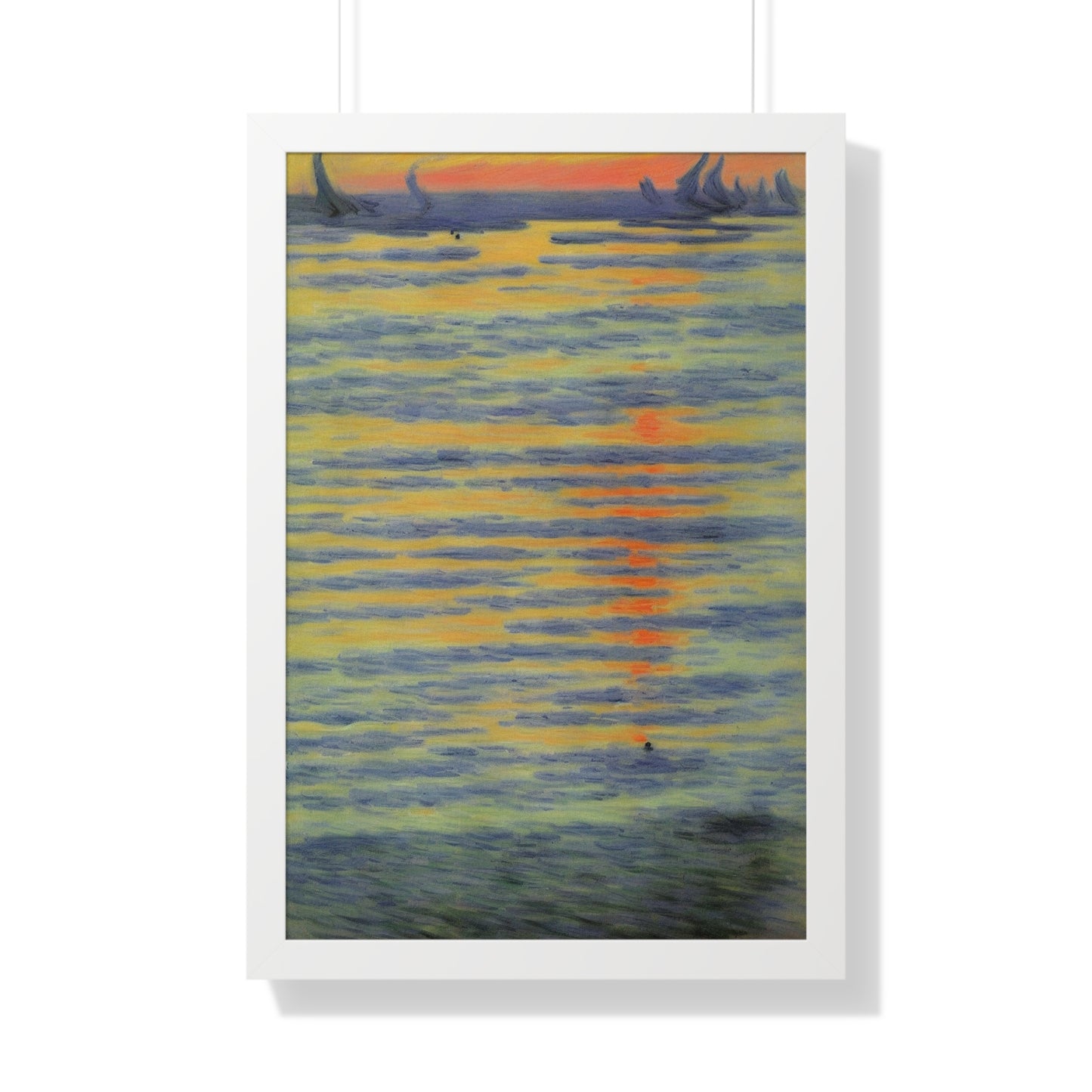 Sunset Beach Landscape Claude Monet Style