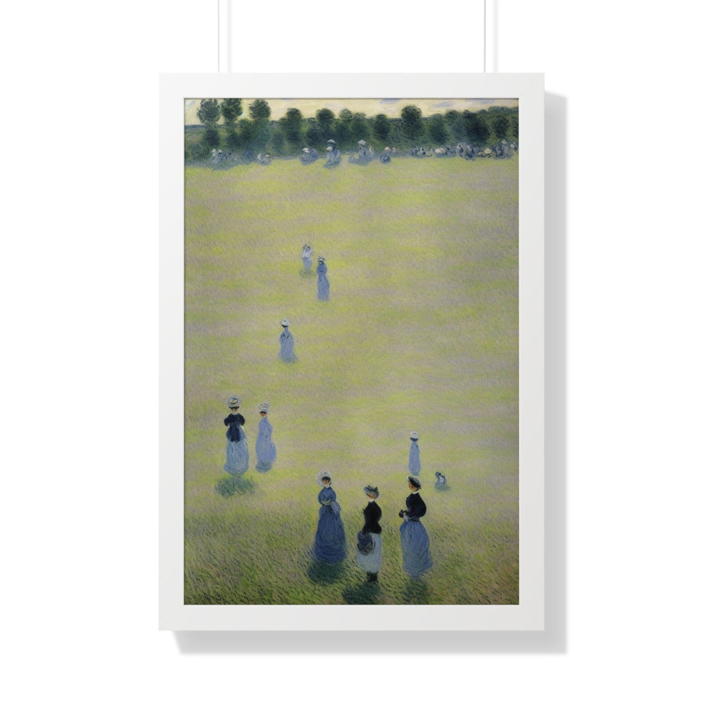 People In A Field Scene Claude Monet Style