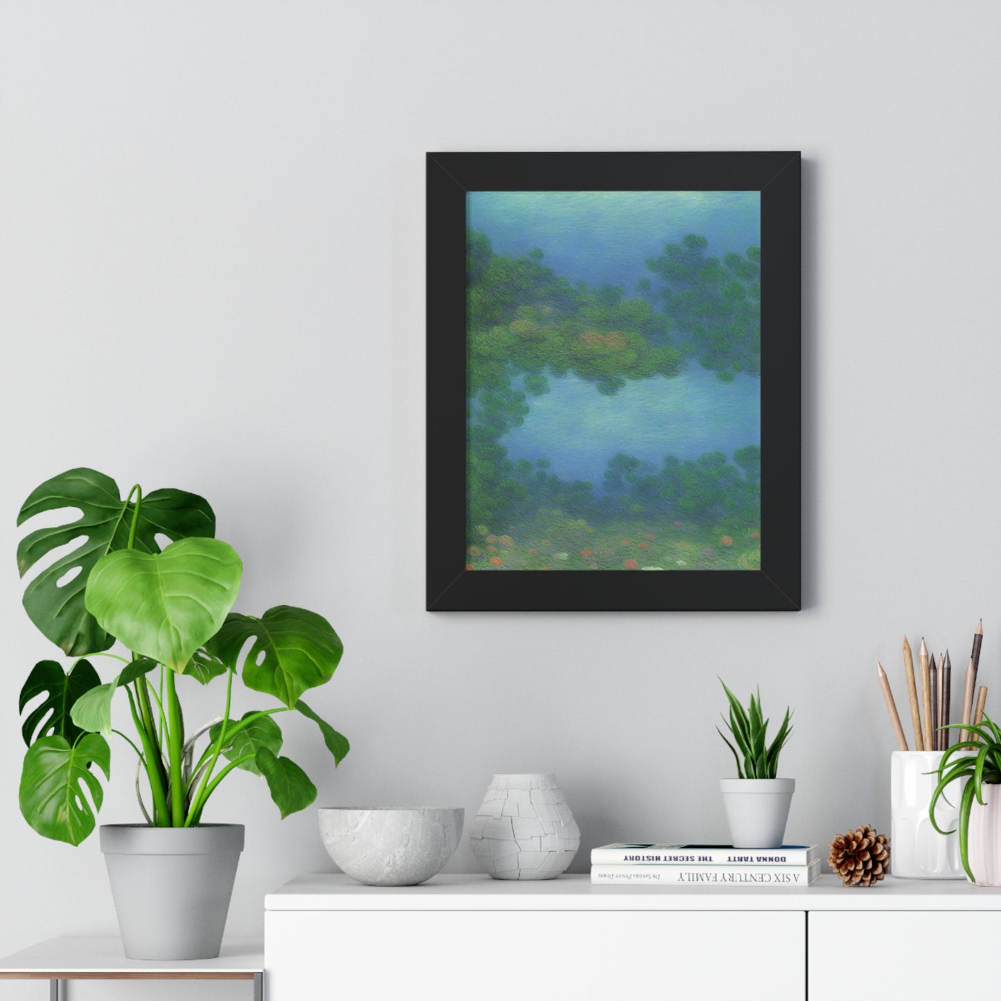 Coral Reef Scene Claude Monet Style