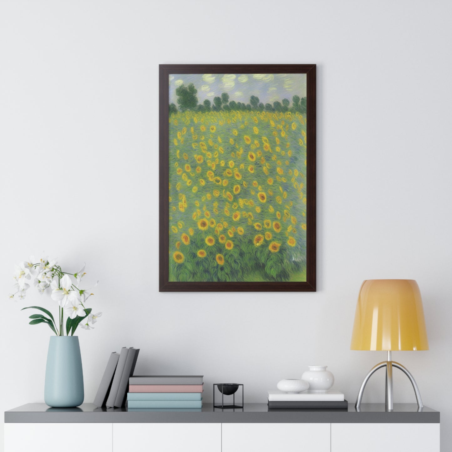 Sunflower Scene Claude Monet Style