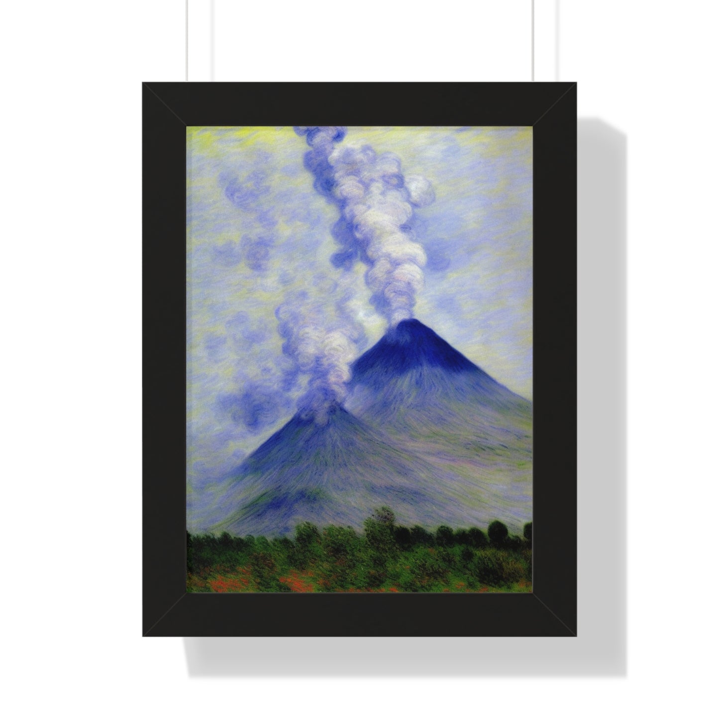 Volcano Landscape Claude Monet Style