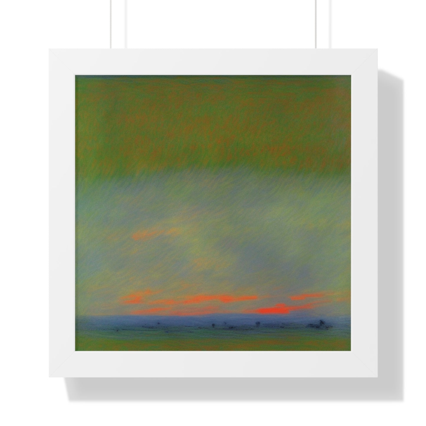 Sunset Grassland Landscape Claude Monet Style