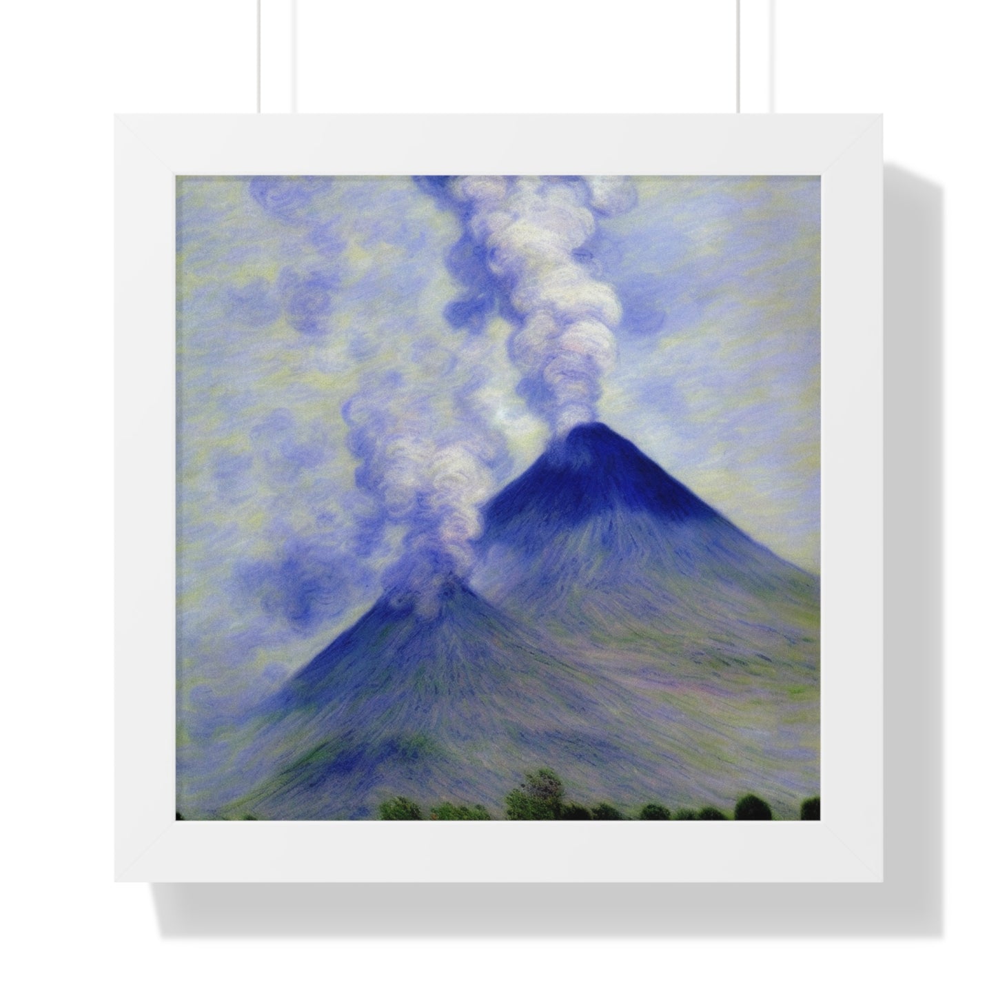 Volcano Landscape Claude Monet Style