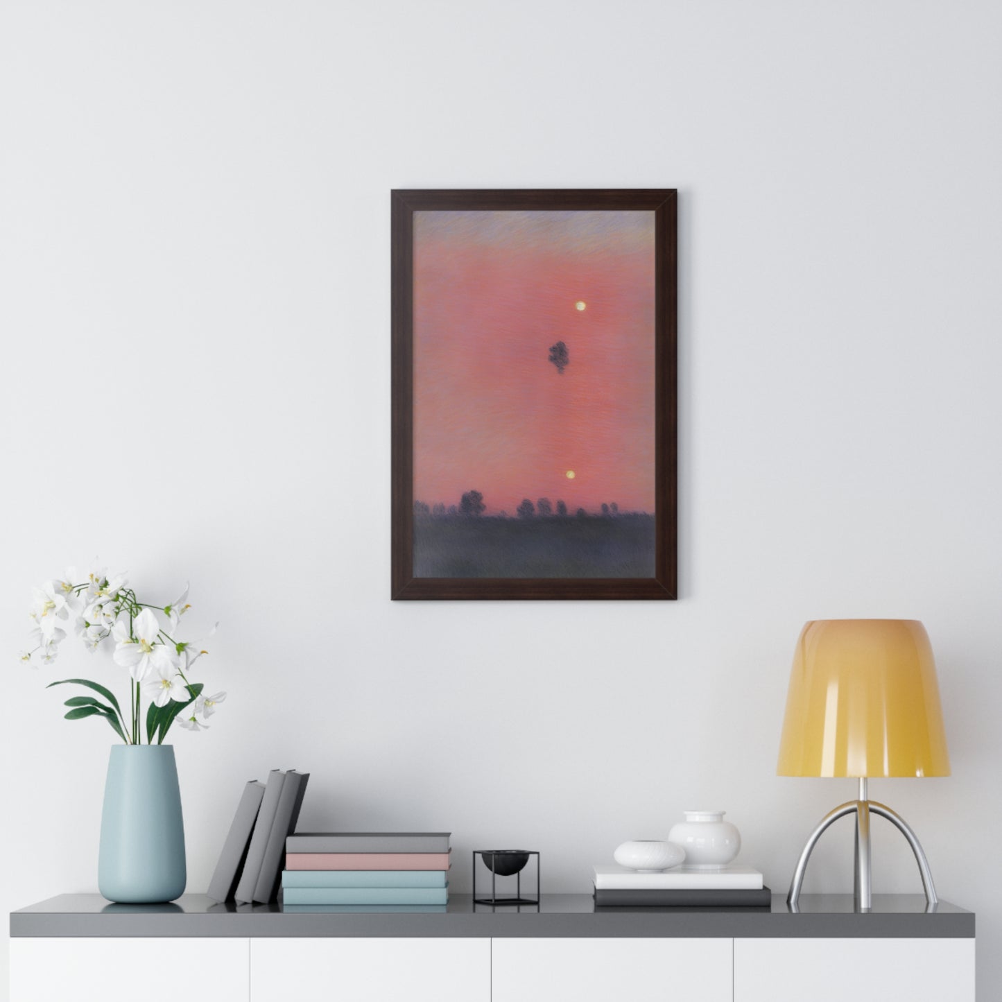 Deer At Sunrise Landscape Claude Monet Style