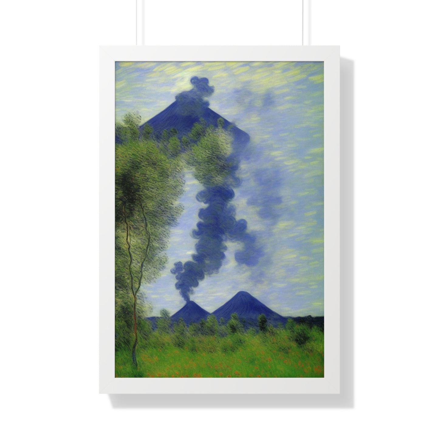 Volcano Landscape Claude Monet Style