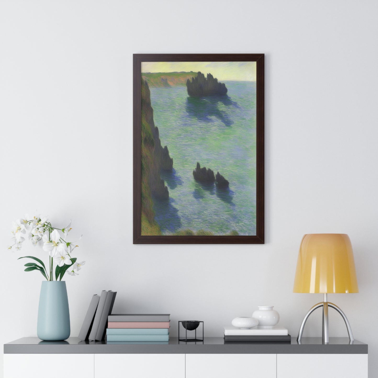 Sea Cave Landscape Claude Monet Style