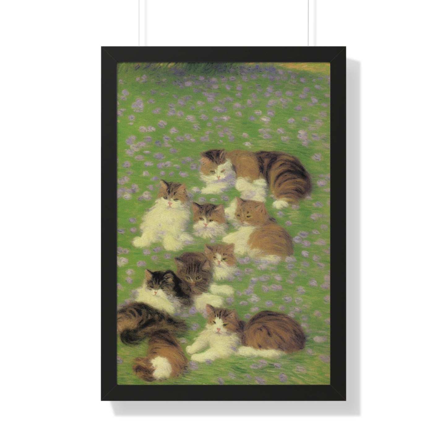 Cat Scene Claude Monet Style