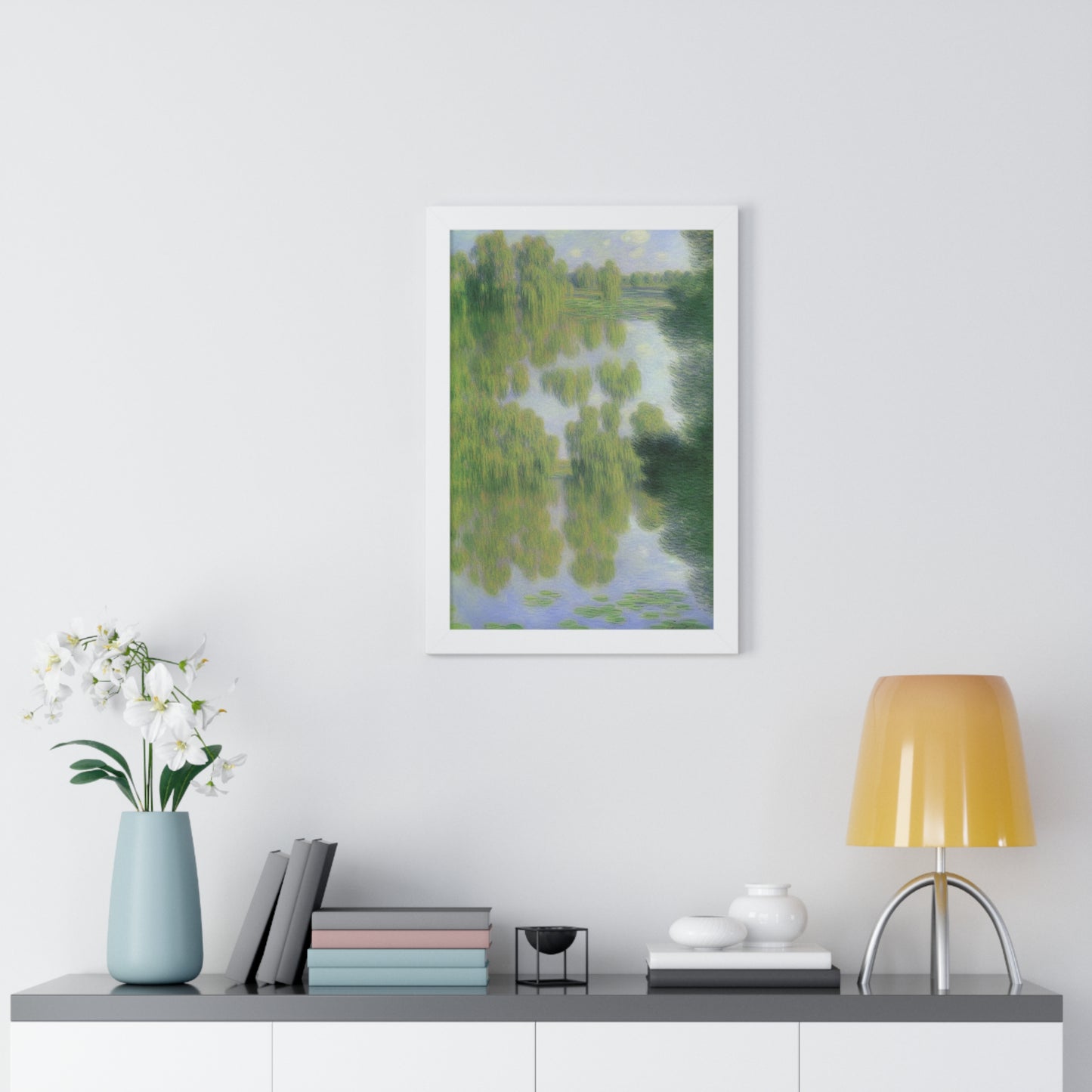 Pond Landscape Claude Monet Style