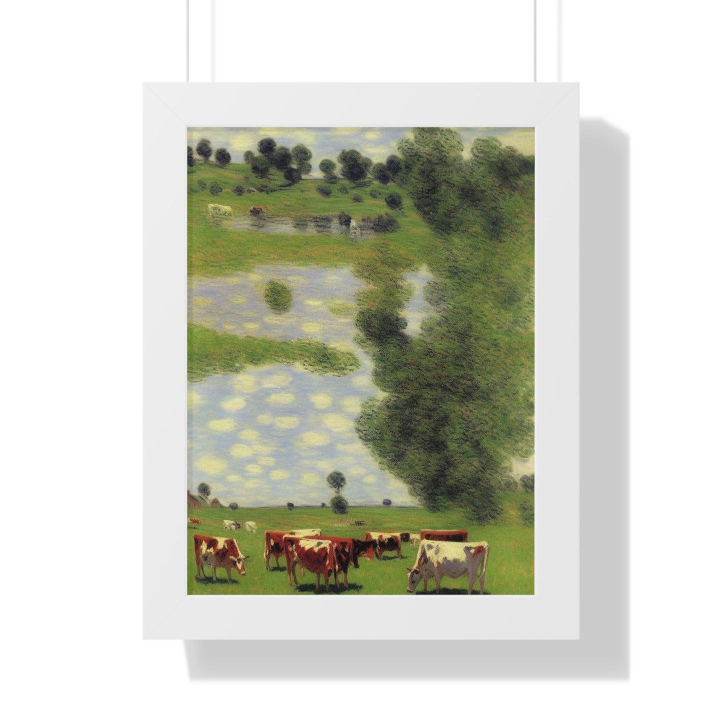 Cows Scene Claude Monet Style