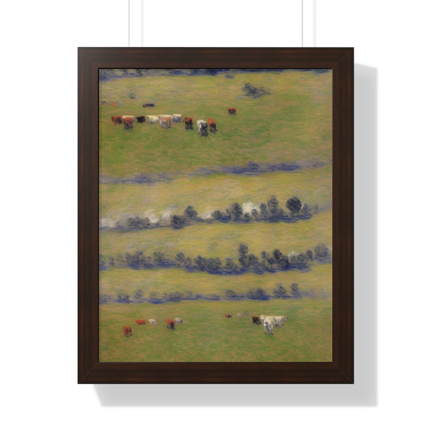 Cattle Landscape Claude Monet Style