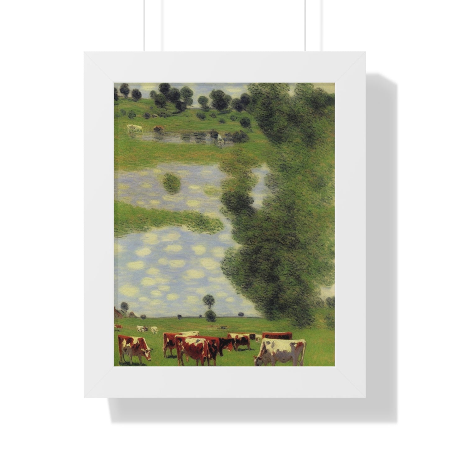 Cows Scene Claude Monet Style