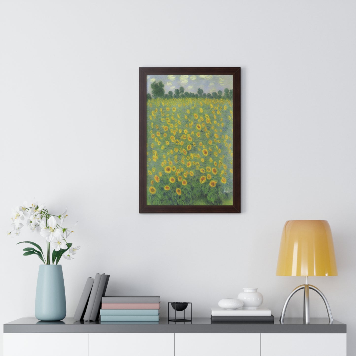 Sunflower Scene Claude Monet Style