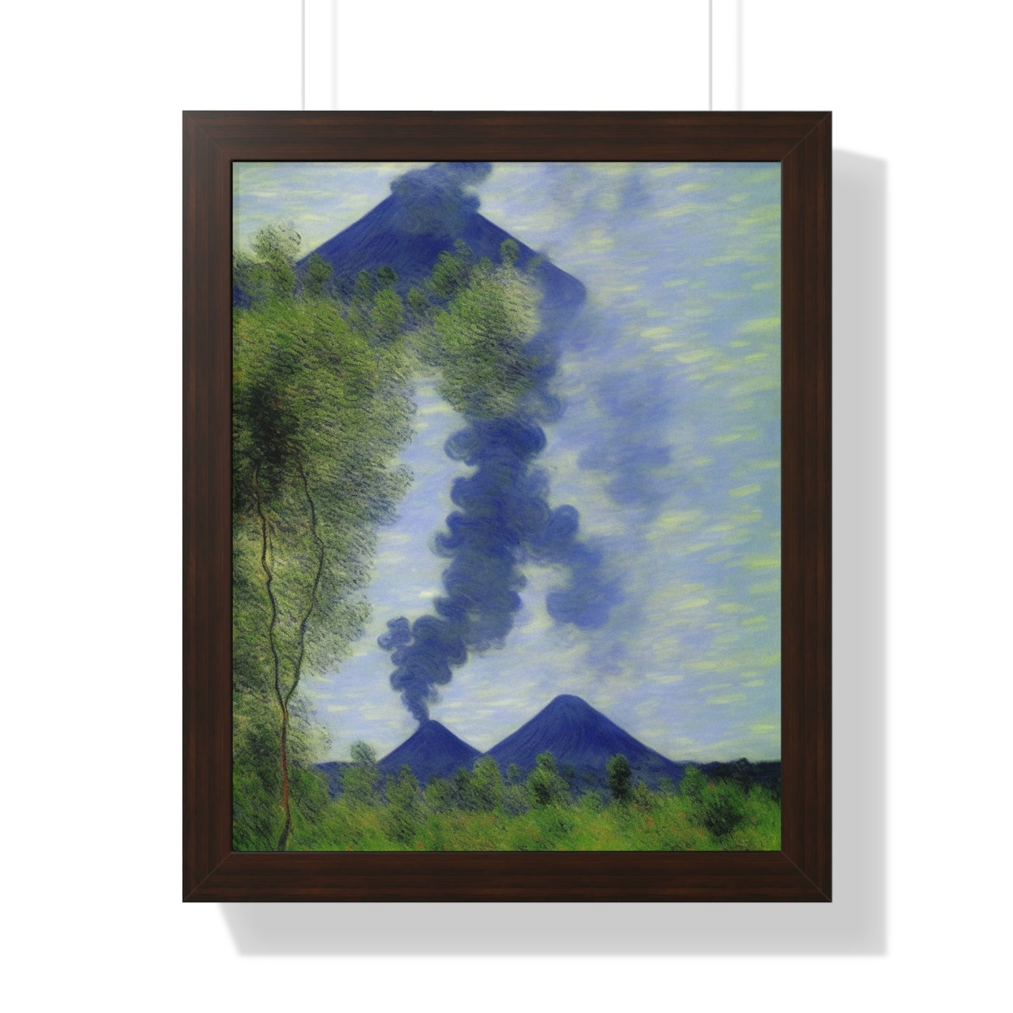 Volcano Landscape Claude Monet Style