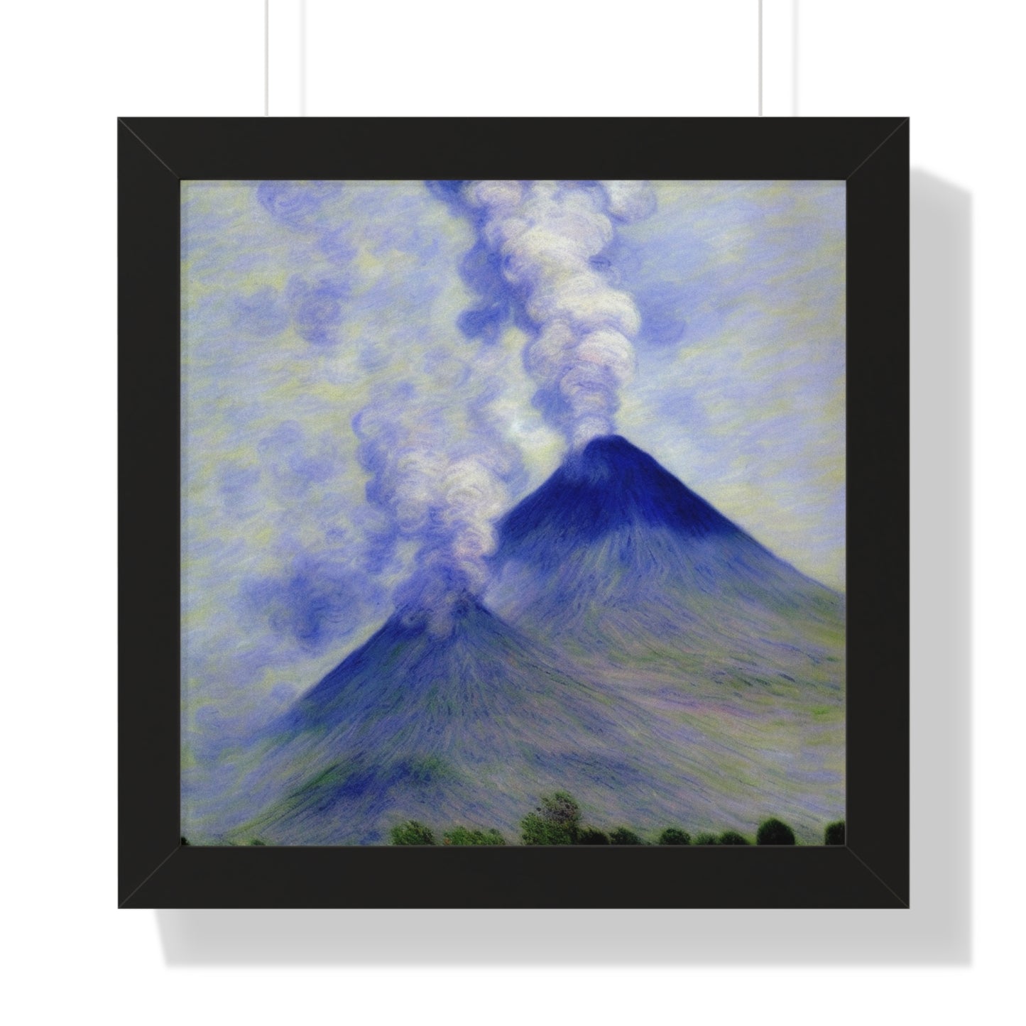 Volcano Landscape Claude Monet Style