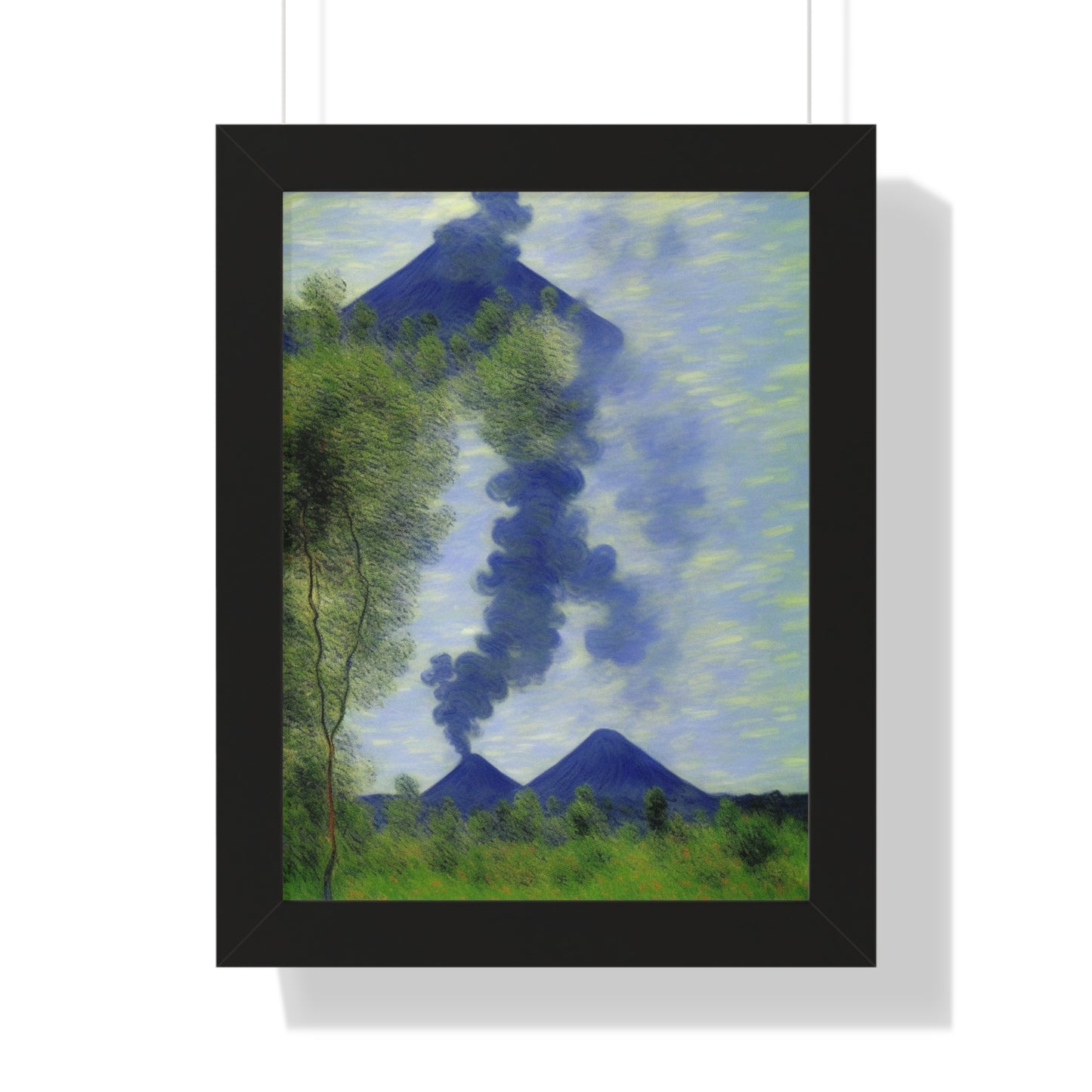 Volcano Landscape Claude Monet Style