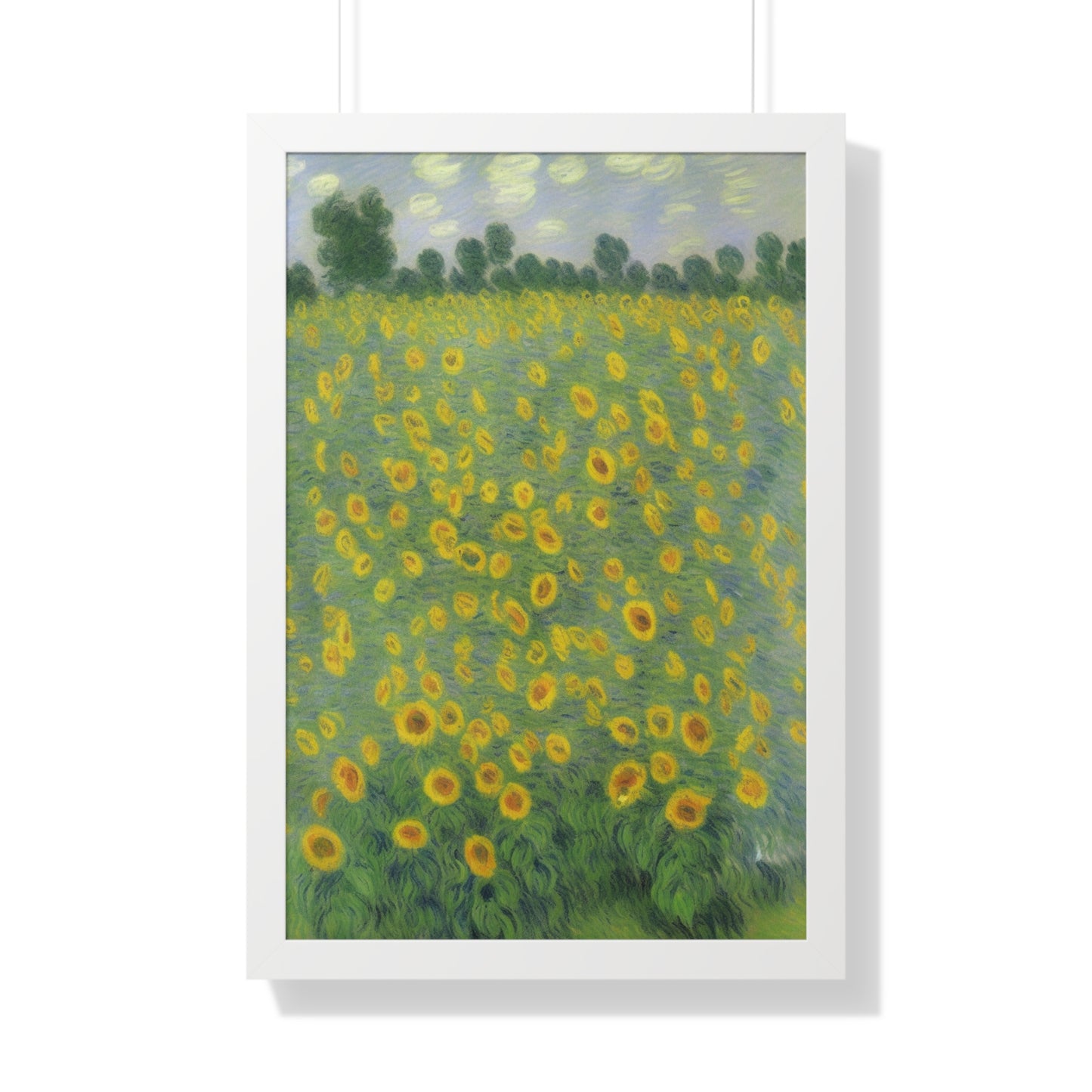 Sunflower Scene Claude Monet Style