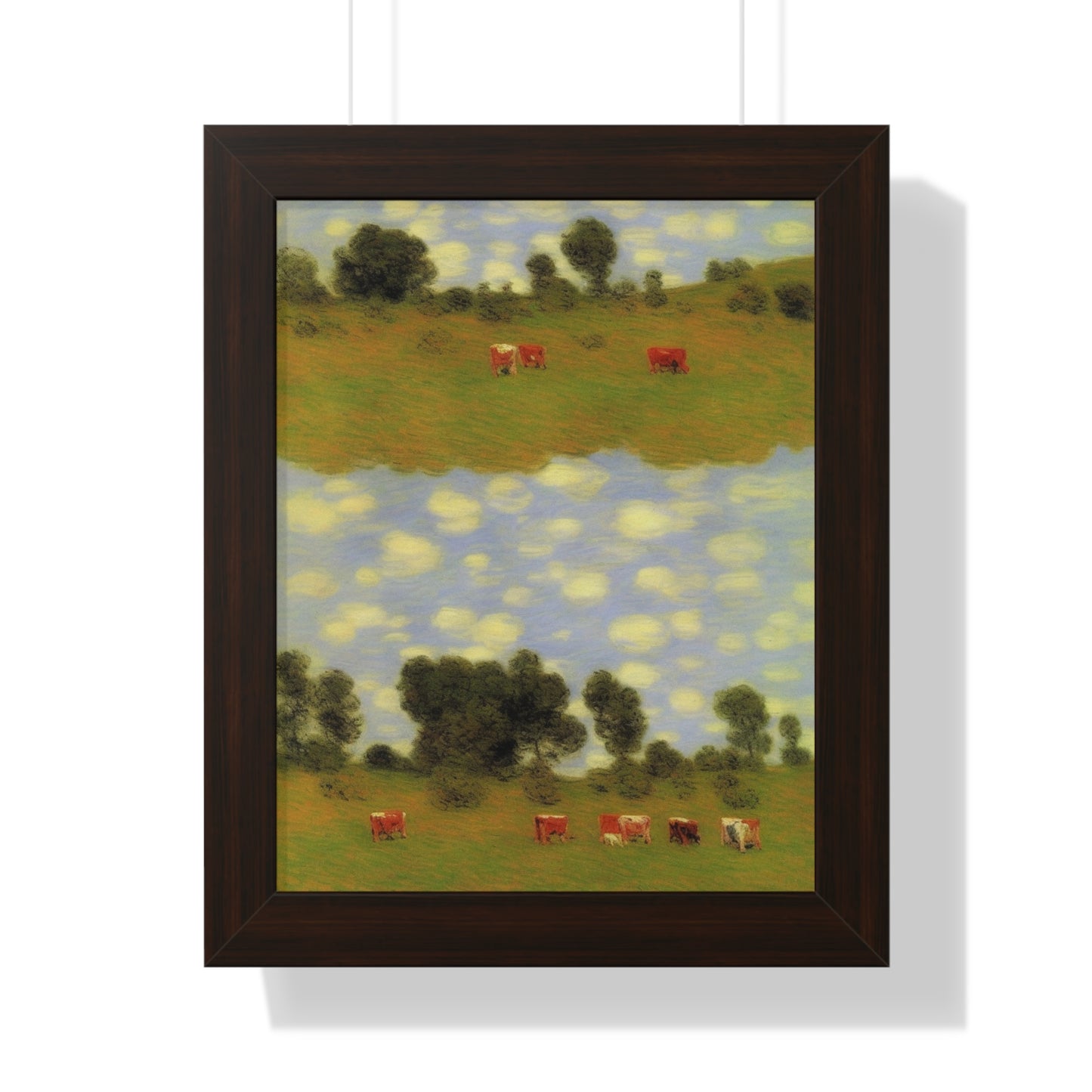 Cattle Landscape Claude Monet Style