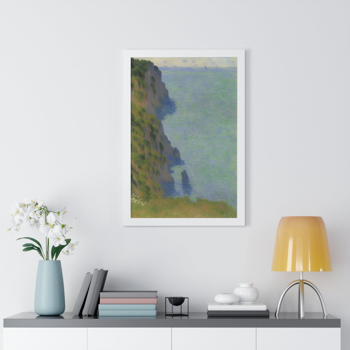 Coastal Bluff Landscape Claude Monet Style