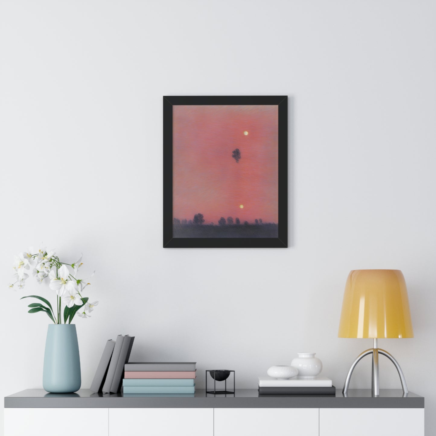 Deer At Sunrise Landscape Claude Monet Style