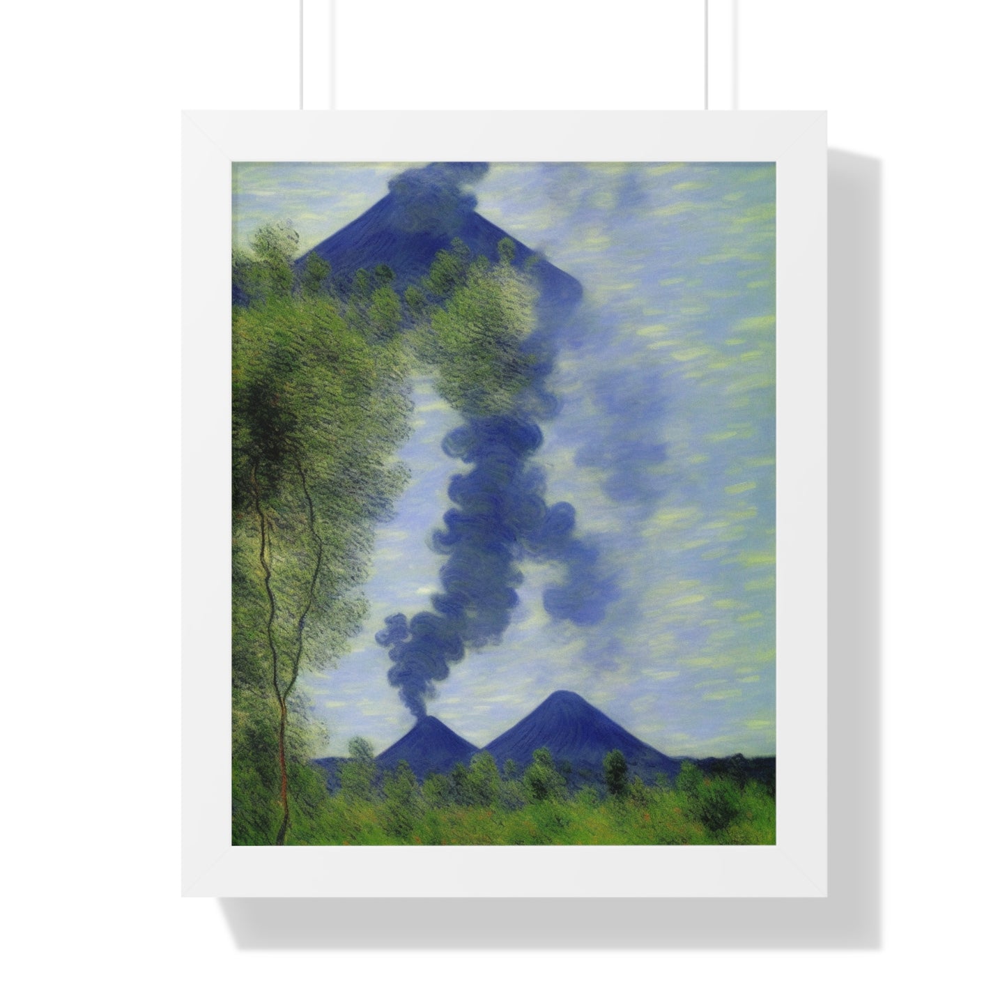 Volcano Landscape Claude Monet Style