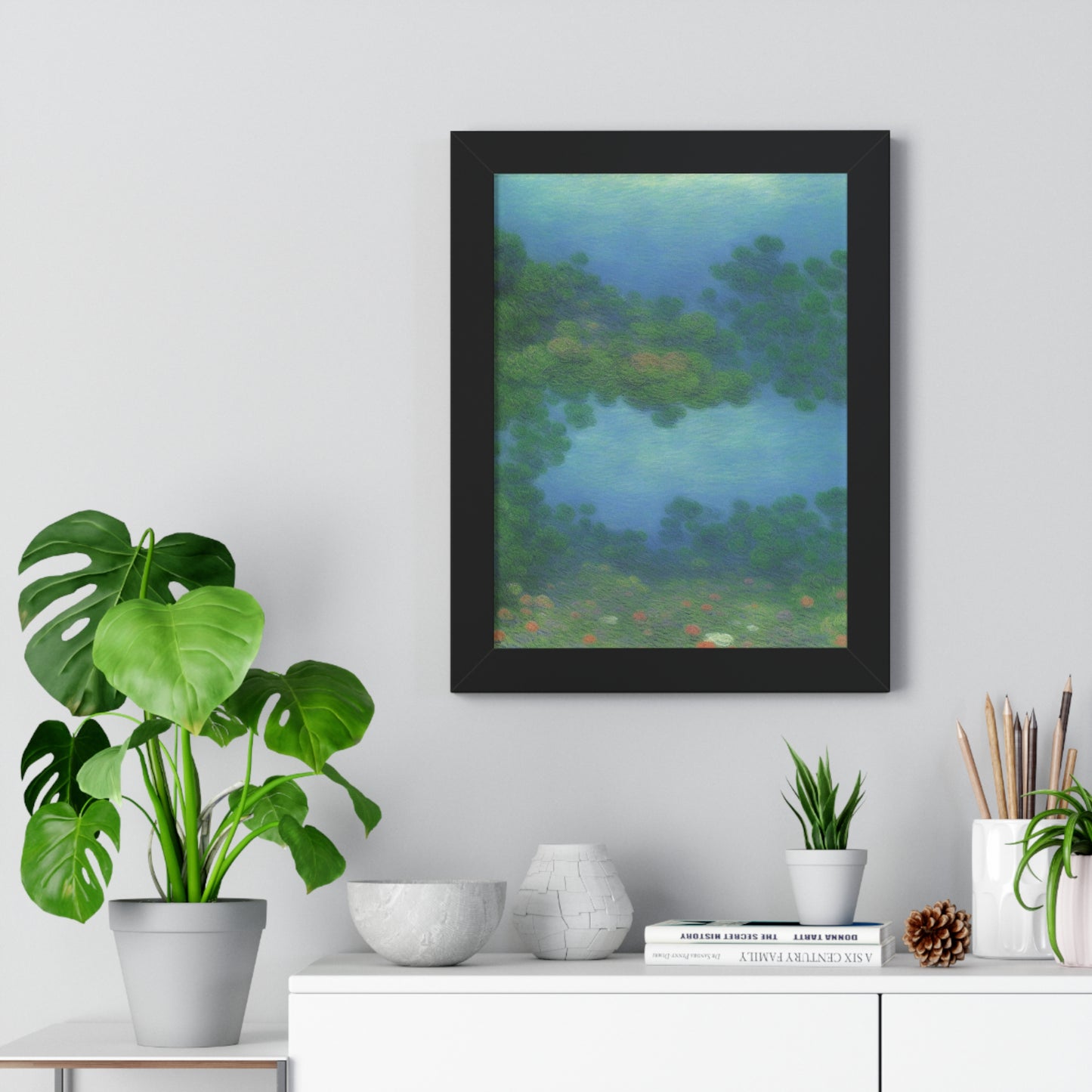 Coral Reef Scene Claude Monet Style