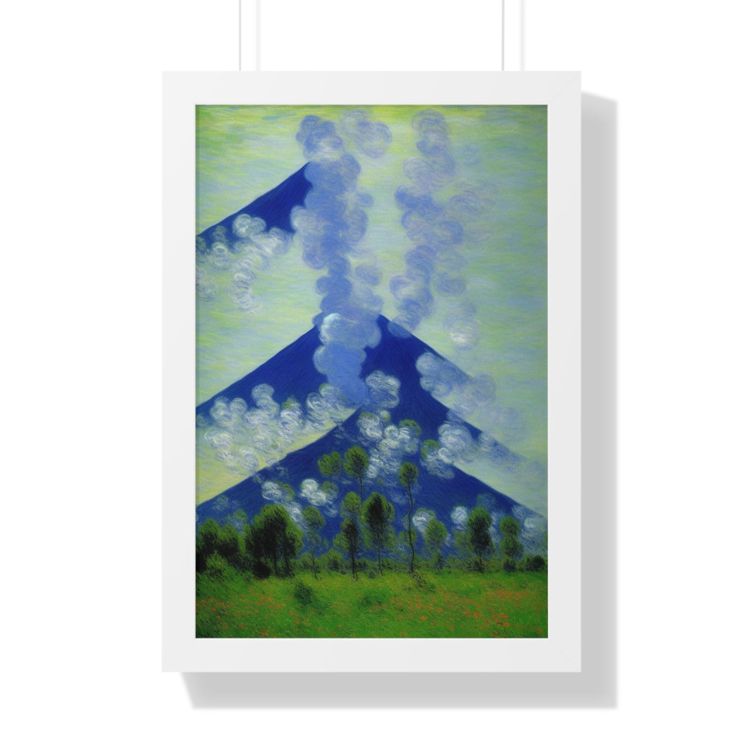 Volcano Landscape Claude Monet Style