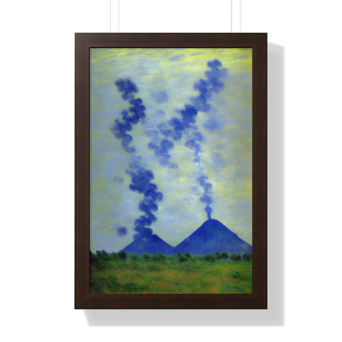 Volcano Landscape Claude Monet Style