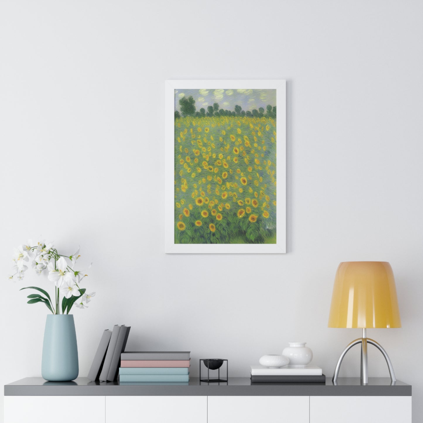 Sunflower Scene Claude Monet Style