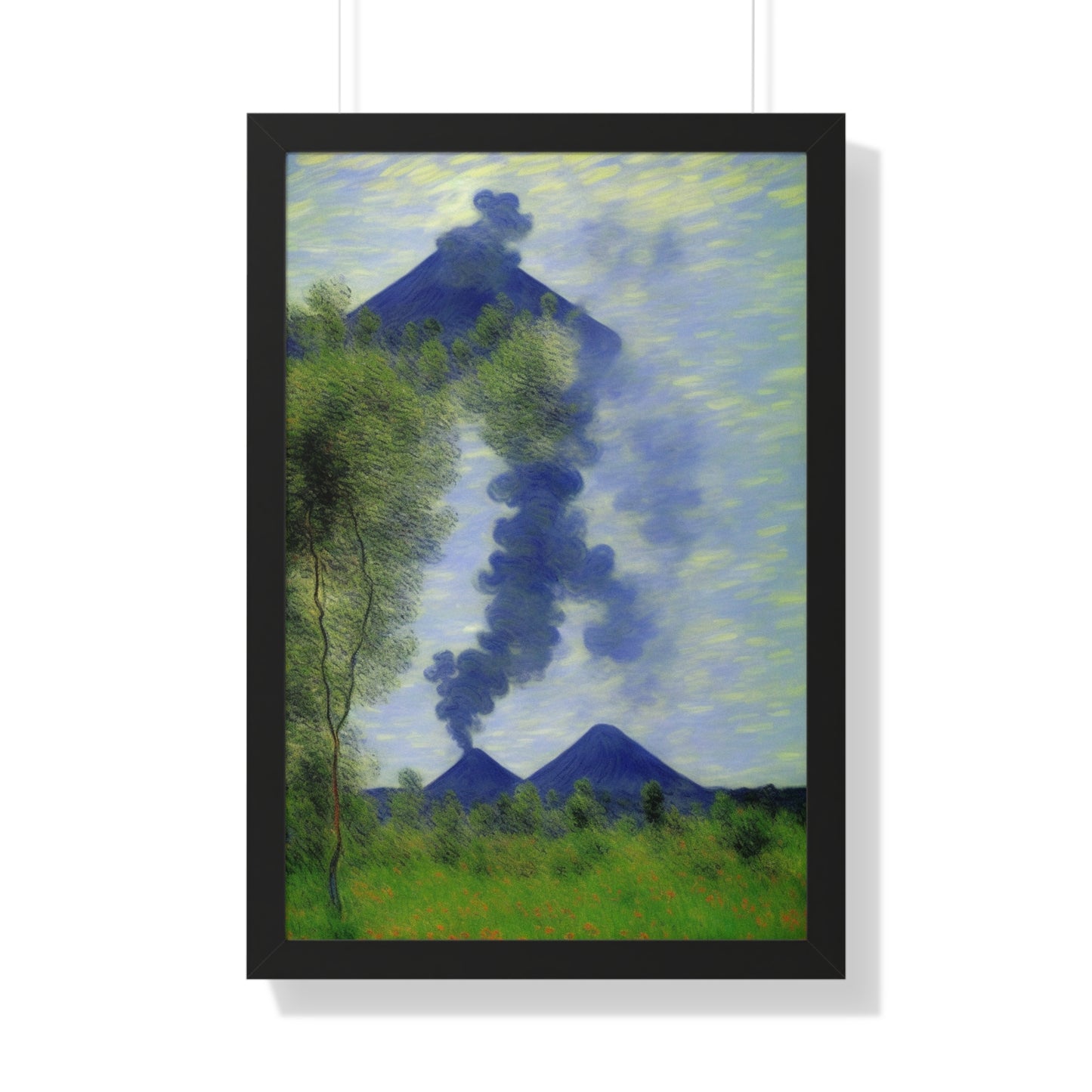 Volcano Landscape Claude Monet Style