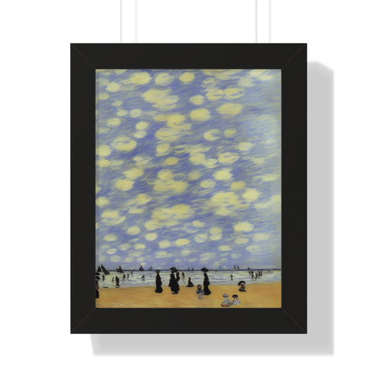 People On A Beach Scene Claude Monet Style